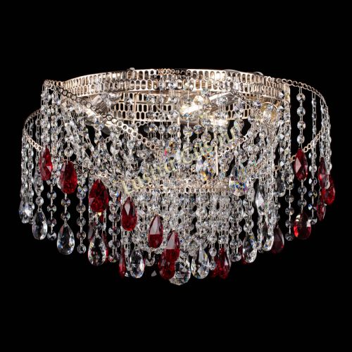 Люстра Космея №4 красная в Сочи Гусь Хрустальный