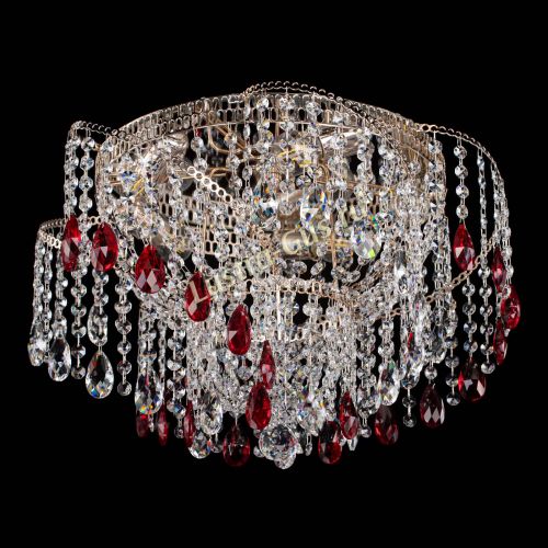 Люстра Космея №4 красная в Сочи Гусь Хрустальный