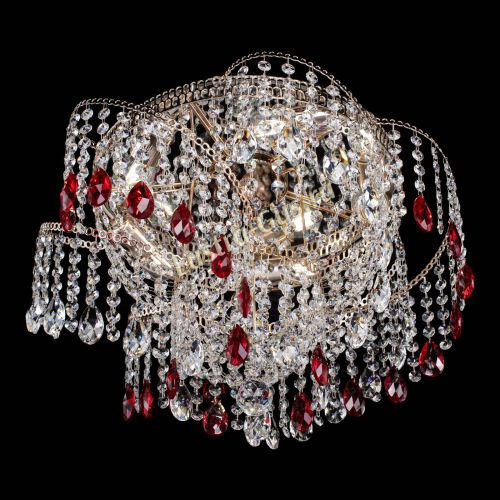 Люстра Космея №4 красная в Сочи Гусь Хрустальный