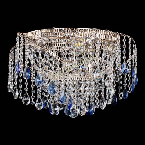 Люстра Космея №4 синяя в Сочи Гусь Хрустальный