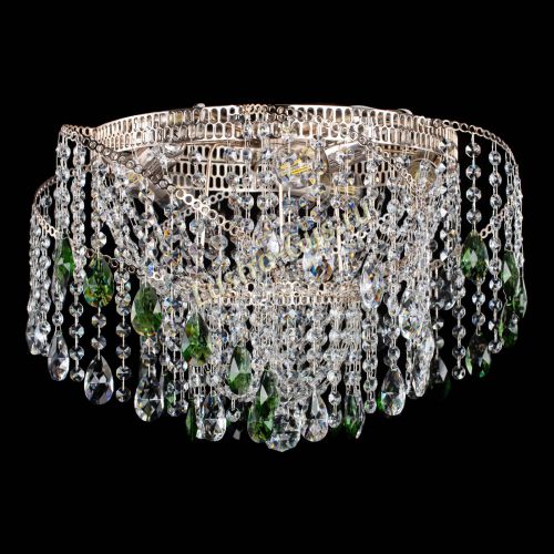 Люстра Космея №4 зеленая в Сочи Гусь Хрустальный