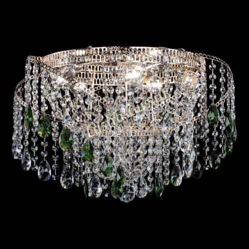 Люстра Космея №4 зеленая в Сочи Гусь Хрустальный