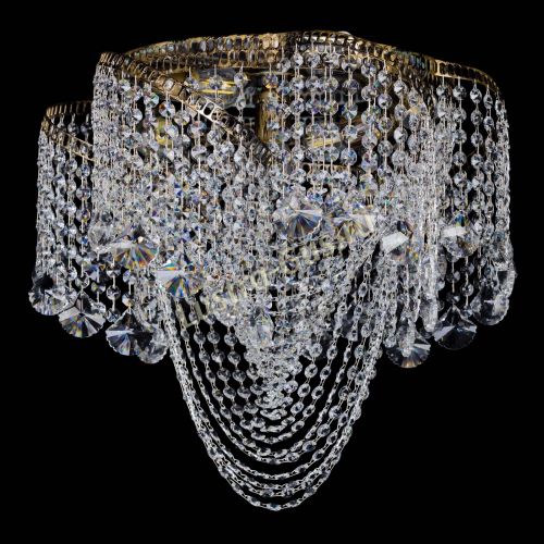 Люстра Космея Водоворот Веер под бронзу в Сочи Гусь Хрустальный