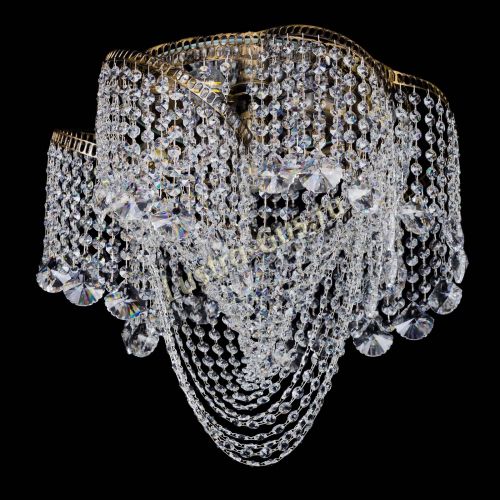 Люстра Космея Водоворот Веер под бронзу в Сочи Гусь Хрустальный