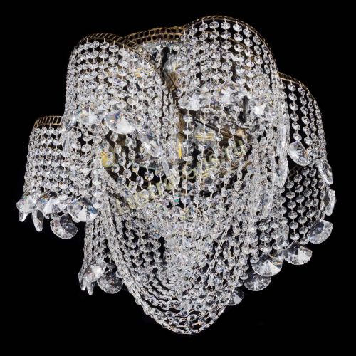 Люстра Космея Водоворот Веер под бронзу в Сочи Гусь Хрустальный