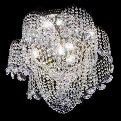 Люстра Космея Водоворот Веер под бронзу в Сочи Гусь Хрустальный