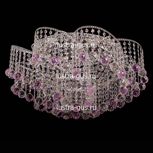 Люстра Космос шар 40 мм розовая в Сочи Гусь Хрустальный