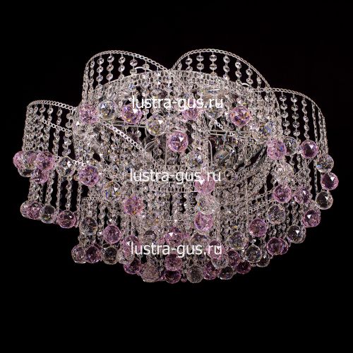 Люстра Космос шар 40 мм розовая в Сочи Гусь Хрустальный