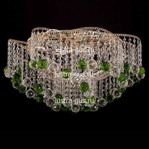 Люстра Космос шар 40 мм зеленая в Сочи Гусь Хрустальный