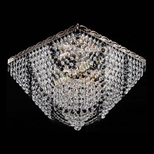 Люстра Квадрат Бриз черная в Сочи Гусь Хрустальный