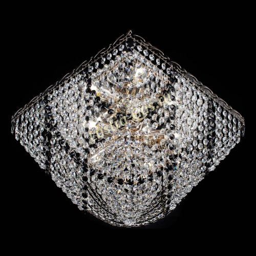 Люстра Квадрат Бриз черная в Сочи Гусь Хрустальный