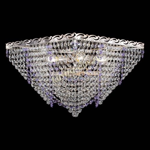 Люстра Квадрат Бриз фиолетовая в Сочи Гусь Хрустальный