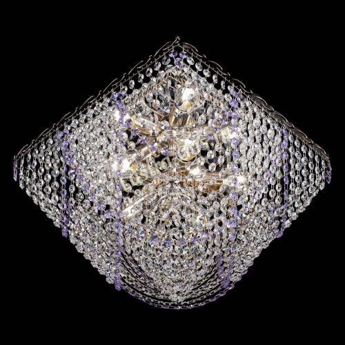 Люстра Квадрат Бриз фиолетовая в Сочи Гусь Хрустальный
