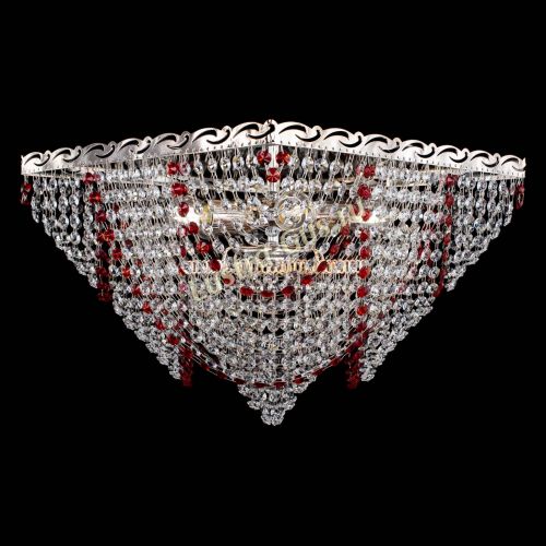 Люстра Квадрат Бриз красная в Сочи Гусь Хрустальный