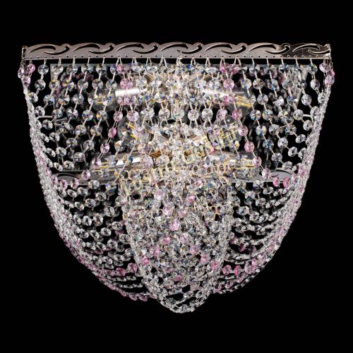 Люстра Квадрат Бриз розовая в Сочи Гусь Хрустальный