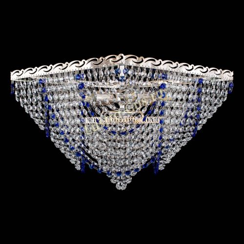 Люстра Квадрат Бриз синяя в Сочи Гусь Хрустальный