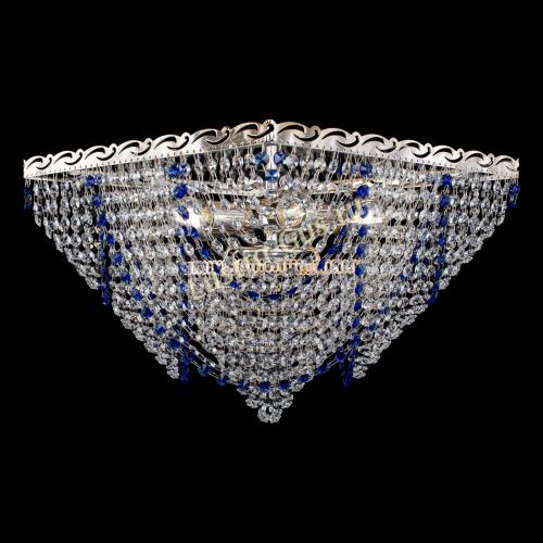 Люстра Квадрат Бриз синяя в Сочи Гусь Хрустальный