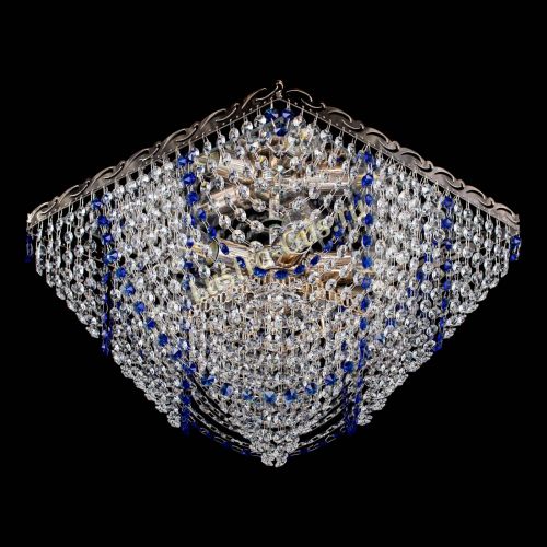 Люстра Квадрат Бриз синяя в Сочи Гусь Хрустальный