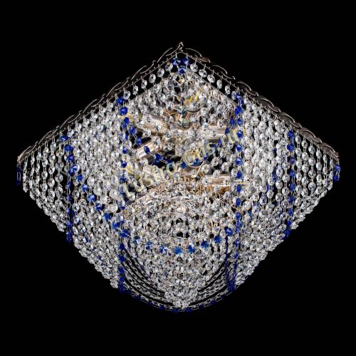 Люстра Квадрат Бриз синяя в Сочи Гусь Хрустальный