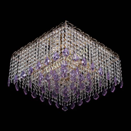 Люстра Квадрат Гамма Дубик цветная в Сочи Гусь Хрустальный