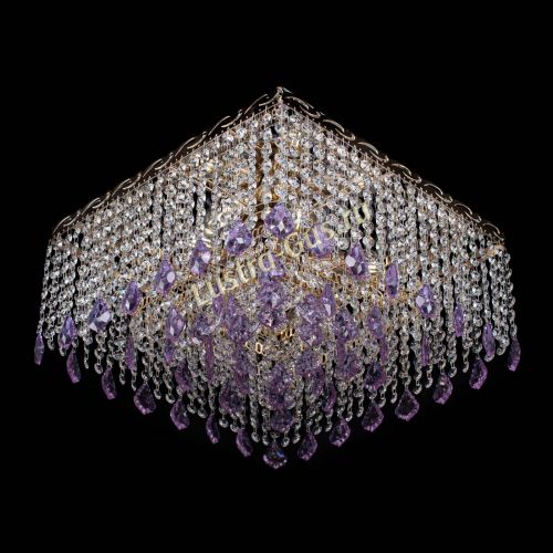 Люстра Квадрат Гамма Дубик цветная в Сочи Гусь Хрустальный