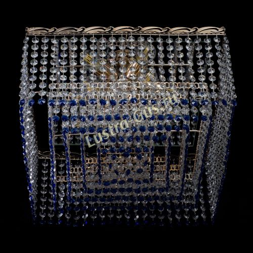 Люстра Квадрат Оптикон синяя в Сочи Гусь Хрустальный