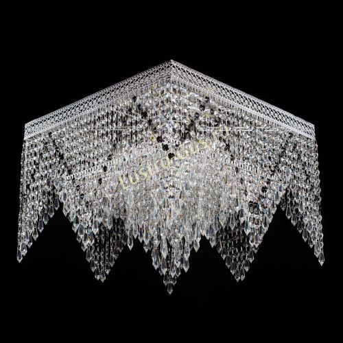 Люстра Квадрат Венеция уголки №5 черная в Сочи Гусь Хрустальный