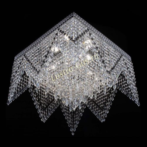 Люстра Квадрат Венеция уголки №5 черная в Сочи Гусь Хрустальный