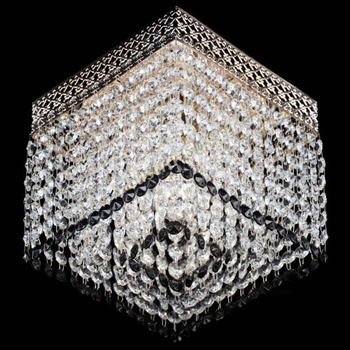 Люстра Квадрат Венеция №1 черная в Сочи Гусь Хрустальный