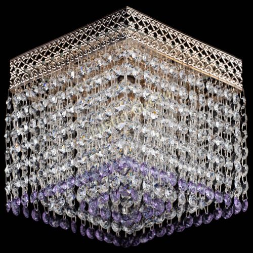 Люстра Квадрат Венеция №1 фиолетовая в Сочи Гусь Хрустальный
