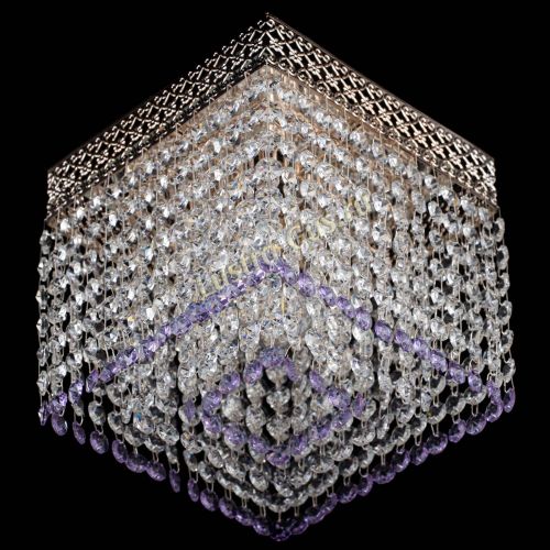 Люстра Квадрат Венеция №1 фиолетовая в Сочи Гусь Хрустальный