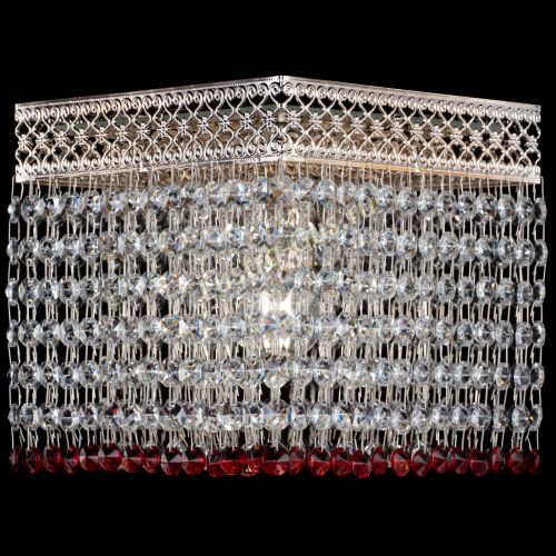 Люстра Квадрат Венеция №1 красная в Сочи Гусь Хрустальный