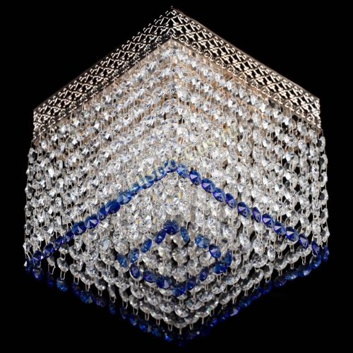 Люстра Квадрат Венеция №1 синяя в Сочи Гусь Хрустальный