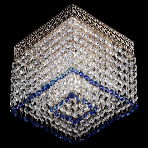 Люстра Квадрат Венеция №1 синяя в Сочи Гусь Хрустальный