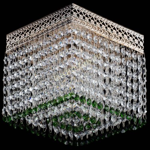 Люстра Квадрат Венеция №1 зеленая в Сочи Гусь Хрустальный
