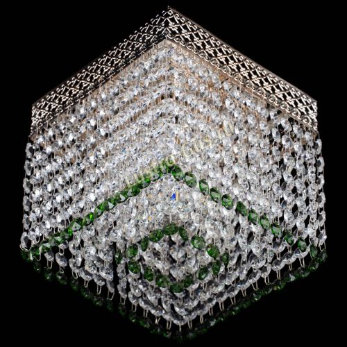 Люстра Квадрат Венеция №1 зеленая в Сочи Гусь Хрустальный