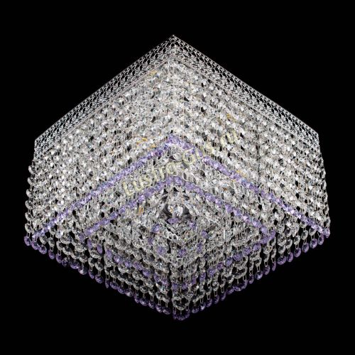 Люстра Квадрат Венеция №3 фиолетовая в Сочи Гусь Хрустальный