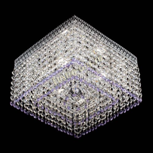 Люстра Квадрат Венеция №3 фиолетовая в Сочи Гусь Хрустальный