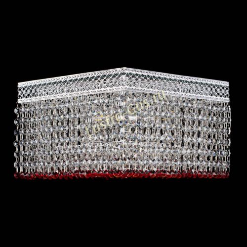 Люстра Квадрат Венеция №3 красная в Сочи Гусь Хрустальный