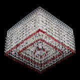 Люстра Квадрат Венеция №3 красная в Сочи