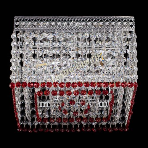 Люстра Квадрат Венеция №3 красная в Сочи Гусь Хрустальный