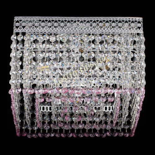 Люстра Квадрат Венеция №3 розовая в Сочи Гусь Хрустальный