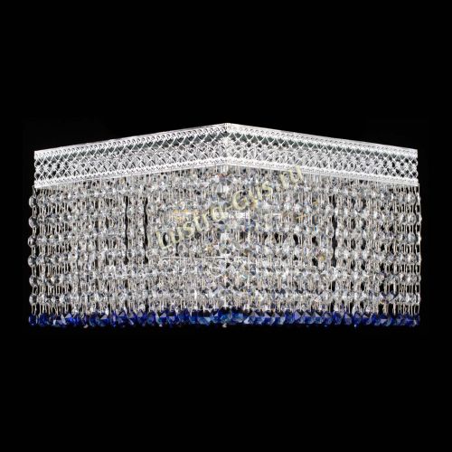 Люстра Квадрат Венеция №3 синяя в Сочи Гусь Хрустальный