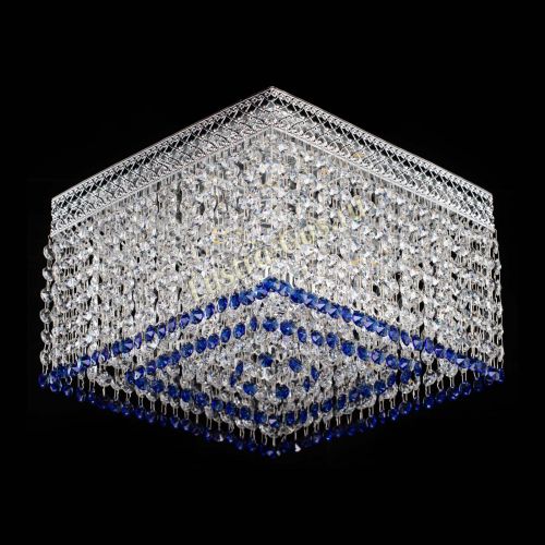 Люстра Квадрат Венеция №3 синяя в Сочи Гусь Хрустальный