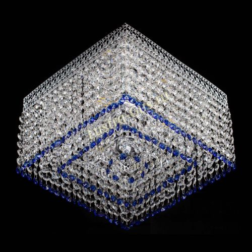 Люстра Квадрат Венеция №3 синяя в Сочи Гусь Хрустальный