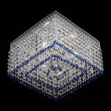 Люстра Квадрат Венеция №3 синяя в Сочи