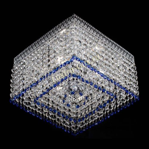 Люстра Квадрат Венеция №3 синяя в Сочи Гусь Хрустальный