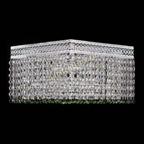 Люстра Квадрат Венеция №3 зеленая в Сочи Гусь Хрустальный