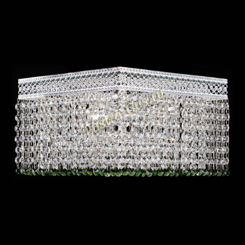 Люстра Квадрат Венеция №3 зеленая в Сочи Гусь Хрустальный