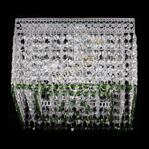 Люстра Квадрат Венеция №3 зеленая в Сочи Гусь Хрустальный